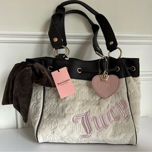 Juicy Couture Day Dreamer Bag Off white Pink and Brown NWT